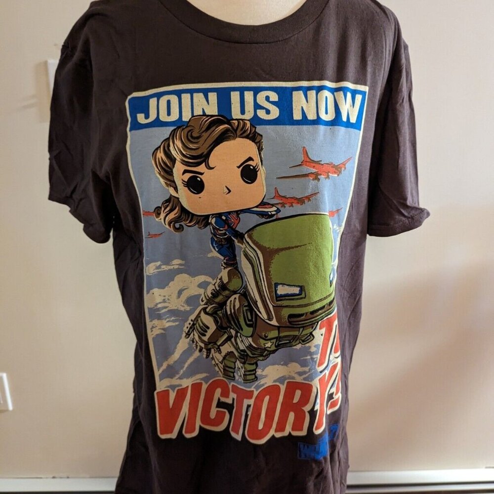 Captain Carter And The Hydra Stomper T-Shirt, What If?  Join Us To Victory  Size